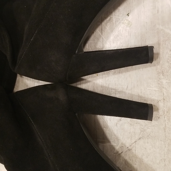 đź’•STUART WEITZMANđź’• Highland Suede Over-the-Knee Boots ~ Black 7.5 - Picture 12 of 16